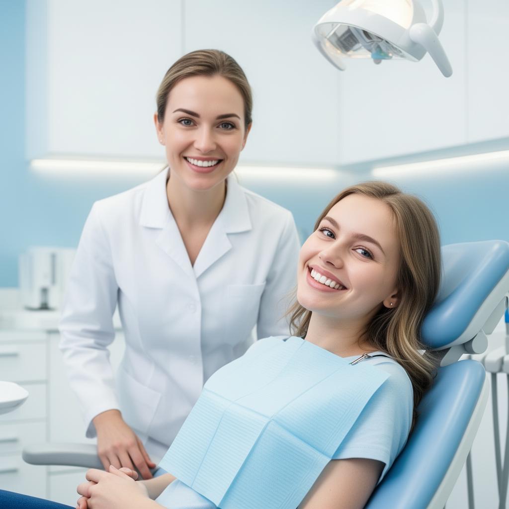 Dentist with smiling patient